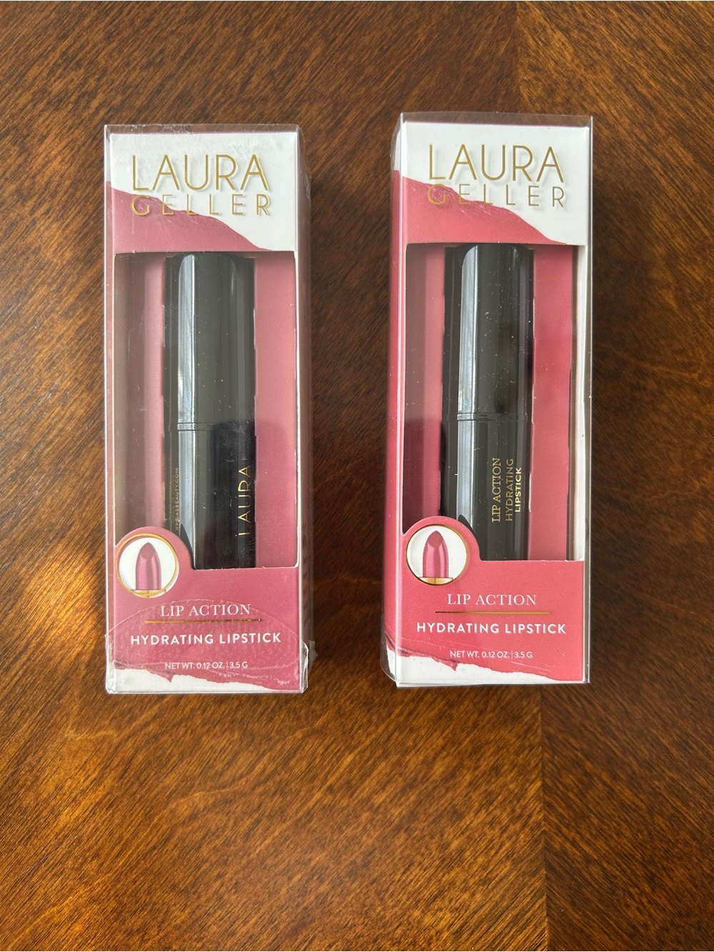 Laura Geller Lip Action Hydrating Lipstick Rich Rose & Playful Pink